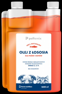 Polfamix Olej z łososia suplement diety dla psa i kota 250ml