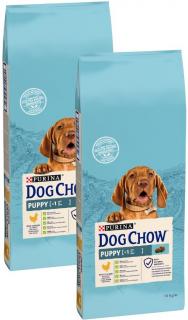 Purina Dog Chow Pies Puppy Chicken Sucha Karma z kurczakiem 2x14kg DWU-PAK (Data ważności 08.2024)