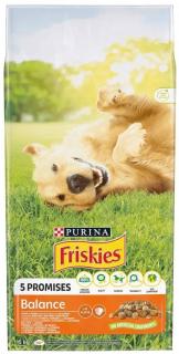 Purina Friskies Pies Adult Balance Sucha Karma z wołowiną, kurczakiem i warzywami 15kg