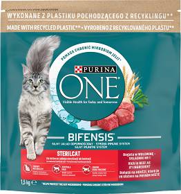 Purina ONE Kot Sterilcat Sucha Karma z wołowiną 1.5kg