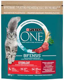 Purina ONE Kot Sterilcat Sucha Karma z wołowiną 800g [Data ważności: 08.2024r.] WYPRZEDAŻ