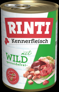Rinti Kennerfleisch (mit wild) Mokra Karma dla psa z dziczyzną 400g