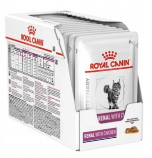 Royal Canin Veterinary Kot Renal with Chicken Mokra Karma z kurczakiem 12x85g PAKIET