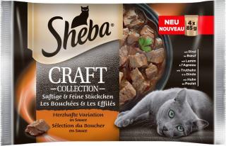 Sheba Kot Craft Collection Soczyste smaki Mokra karma w sosie 4x85g