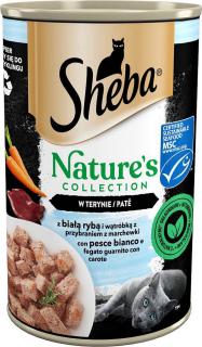 Sheba Kot Nature's Collection Mokra karma z białą rybą i wątróbką w pasztecie 400g