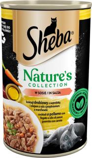 Sheba Kot Nature's Collection Mokra karma z koktailem drobiowym i wątróbką w sosie 400g