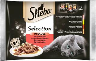 Sheba Kot Selection in Sauce Soczyste Smaki Mokra karma w sosie 4x85g
