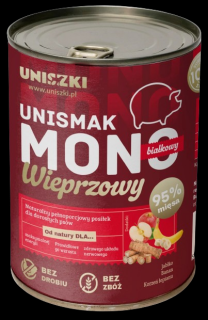Uniszki Unismak Adult Mono Mokra Karma z wieprzowiną dla psa 400g