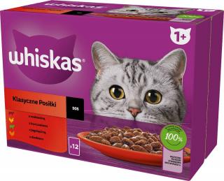 Whiskas Kot Adult (1+) Klasyczne Posiłki Mokra Karma (sos) 12x85g