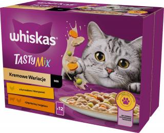 Whiskas Kot Adult (1+) Kremowe Wariacje Mokra Karma (sos) 12x85g