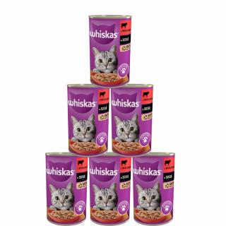 Whiskas Kot Adult Mokra Karma z wołowiną (sos) 12x400g
