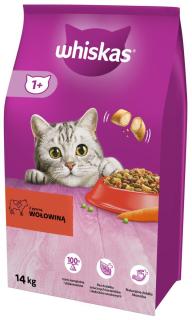Whiskas Kot Adult Sucha Karma z wołowiną 14kg