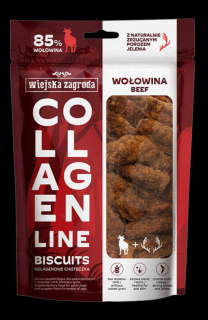 Wiejska Zagroda Collagen Biscuits Przysmaki z wołowiną dla psa 90g