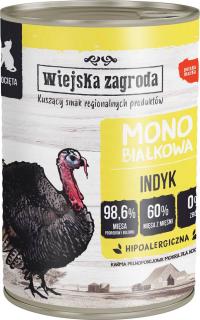 Wiejska Zagroda Kot Kitten Monobiałkowa Mokra karma z indykiem 400g