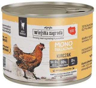 Wiejska Zagroda Kot Monobiałkowa Mokra karma z kurczakiem 200g