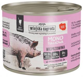 Wiejska Zagroda Kot Monobiałkowa Mokra karma z wieprzowiną 200g