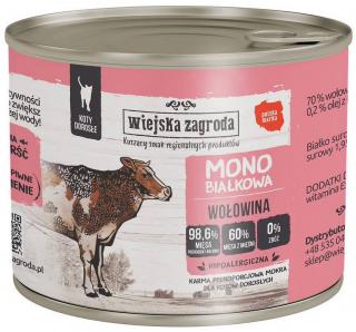 Wiejska Zagroda Kot Monobiałkowa Mokra karma z wołowiną 200g