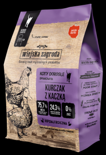 Wiejska Zagroda Kot Sucha Karma z kurczakiem i kaczką 400g