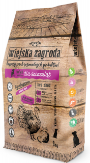 Wiejska Zagroda Pies Junior Sucha Karma z indykiem 9kg