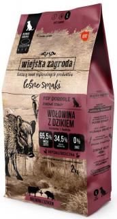 Wiejska Zagroda Pies Leśne Smaki Large Adult Sucha karma z wołowiną i dzikiem 2kg