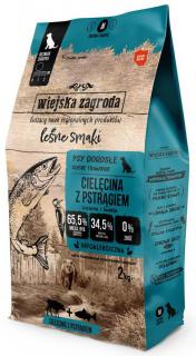Wiejska Zagroda Pies Leśne Smaki Medium Adult Sucha karma z cielęciną i pstrągiem 2kg