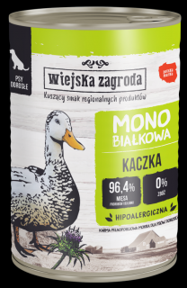 Wiejska Zagroda Pies Mokra karma Monobiałkowa z kaczką 400g
