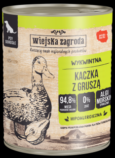 Wiejska Zagroda Pies Mokra karma z kaczką i gruszką 800g