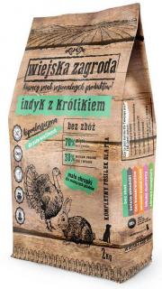 Wiejska Zagroda Pies Sucha Karma z indykiem i królikiem 2kg