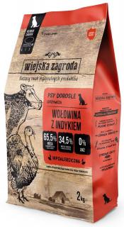 Wiejska Zagroda Pies Sucha Karma z wołowiną i indykiem 2kg