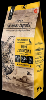 Wiejska Zagroda Sucha Karma z indykiem i jagnięciną dla psa 20kg
