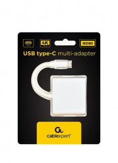 Adapter USB typ C srebrny