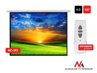 Ekran projekcyjny elektryczny MC-592 100" 200x150 4:3 ściana lub sufit
