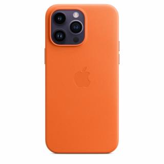 Etui skórzane z MagSafe do iPhone 14 Pro Max - pomarańczowy