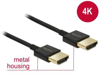 Kabel HDMI-HDMI High Speed Ethernet 4K 3D Slim 3m czarny