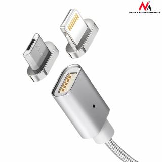 Kabel micro USB magnetyczny silver MCE160 - Quick  Fast Charge