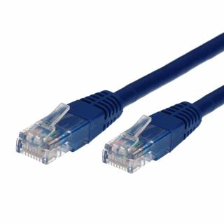 Kabel Patchcord miedziany kat.5e RJ45 UTP 1m. niebieski