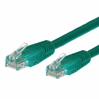 Kabel Patchcord miedziany kat.5e RJ45 UTP 1m. zielony