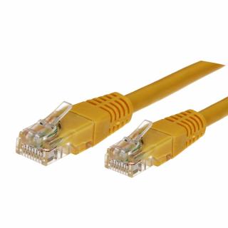 Kabel Patchcord miedziany kat.5e RJ45 UTP 2m. żółty