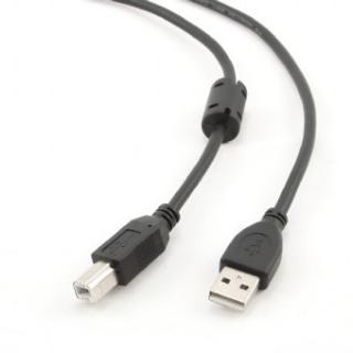Kabel USB 2.0 typu AB AM-BM 4,5m FERRYT czarny