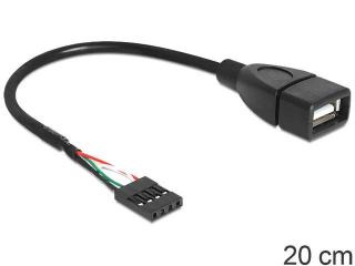 Kabel USB AF/Pin Header USB 2.0 20cm black