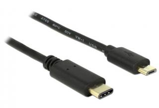 Kabel USB-C(M)->USB MICRO(M) 2.0 2M czarny