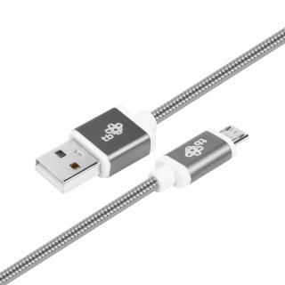 Kabel USB-Micro USB 1.5 m grafitowy sznurek