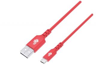 Kabel USB-USB C 1m silikonowy czerwony Quick Charge