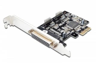 Karta rozszerzeń/Kontroler LPT/RS232 PCI Express, 1xDB25 2xDB9, Low Profile, Chipset: AX99100