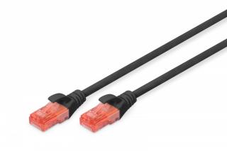 Patch Cord RJ45/RJ45 Kat.6 250MHz U/UTP AWG27/7 PE 5,0m Czarny