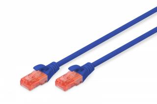 Patch Cord RJ45/RJ45 Kat.6 250MHz U/UTP AWG27/7 PE 5,0m Niebieski