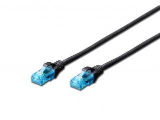 Patch cord RJ45/RJ45 U/UTP kat. 5e 2,0m AWG 26/7 PVC Czarny