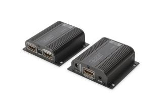 Przedłużacz/Extender HDMI do 50m po skrętce Cat.6/7 UTP, 1080p 60Hz FHD, HDCP 1.2, IR, audio(zestaw)