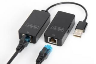 Przedłużacz/Extender USB 2.0 HighSpeed po skrętce Cat.5e/6 UTP, do 50m