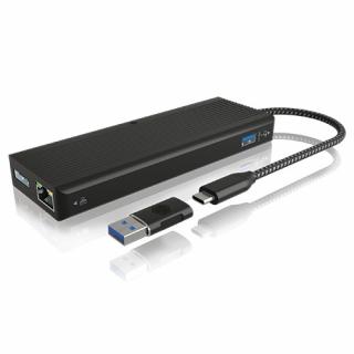 Stacja dokująca IB-DK4080AC 9w1,2x HDMI  2x DisplayPoprt,USB,Headset combo, LAN, Power delivery up to 100W